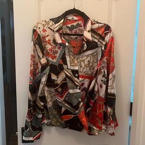 ❤️ 6 for 20 ❤️ See and Be Seen Drape Hem Shirt size L